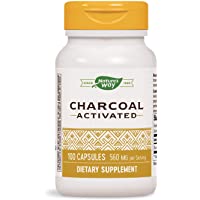 Nature's Way Activated Charcoal Supplement, Gluten-Free, 100 Capsules (Packaging May Vary)