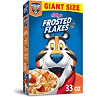 Kellogg's Breakfast Cereal, Frosted Flakes, Fat-Free, Giant Size, 33 oz Box