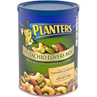 PLANTERS Pistachio Lover's Mix, 1.15 lb. Resealable Canister - Deluxe Pistachio Mix: Pistachios, Almonds & Cashews…