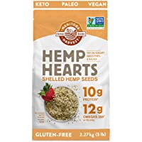Manitoba Harvest Hemp Hearts Raw Shelled Hemp Seeds, 5lb; with 10g Protein & 12g Omegas per Serving, Non-GMO, Gluten…
