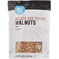 Amazon Brand - Happy Belly California Walnuts, Halves and Pieces, 16 Ounce, Pack of 2
