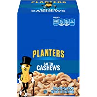 PLANTERS Salted Cashews, 1.5 oz. Bags (18 Pack) - Individually Packed Snacks On the Go - Snacks for Adults - Quick…