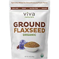 Viva Naturals Organic Ground Flax Seed, 30 oz - Specially Cold-milled Using Proprietary Technology for Optimal…