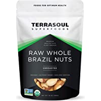 Terrasoul Superfoods Organic Brazil Nuts, 1 Lb - Raw | Unsalted | Rich in Selenium