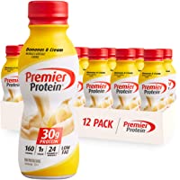 Premier Protein Shake, Bananas & Cream, 30g Protein, 1g Sugar, 24 Vitamins & Minerals, Nutrients to Support Immune…
