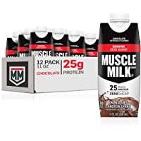 Muscle Milk Genuine Protein Shake, Chocolate, 25g Protein, 11 Fl Oz (Pack of 12) (Pack May Vary)