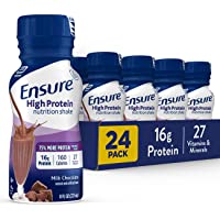 Ensure High Protein Nutritional Shake with 16g of Protein, Ready-to-Drink Meal Replacement Shakes, Low Fat, Milk…