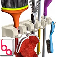 Broom Holder Wall Mount and Garden Tool Organizer, Closet Storage, Kitchen Rack, Home Organization and Garage Organizer…