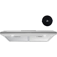 FIREGAS Under Cabinet Range Hood 30 inch with Ducted/Ductless Convertible, Slim Kitchen Over Stove Vent, LED Light, 3…