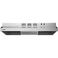 Comfee F13 Range Hood 30 inch Ducted Ductless Vent Hood Durable Stainless Steel Kitchen Hood for Under Cabinet with 2…