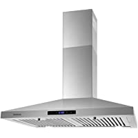 SNDOAS Range Hood 30 inches,Stainless Steel Wall Mount Range Hood,Vent Hood 30 inch w/Touch Control,Ducted/Ductless…