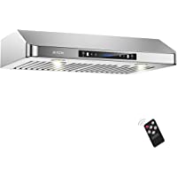 IKTCH 30 Inch Under Cabinet Range Hood with 900-CFM, 4 Speed Gesture Sensing&Touch Control Panel, Stainless Steel…