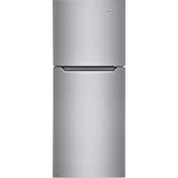 Frigidaire 11.6 Cu. Ft. Compact ADA Top Freezer Refrigerator in Brushed Steel with Electronic Control Panel, Reversible…