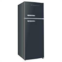 Frigidaire EFR753-BLACK EFR753 Retro Apartment Size Refrigerator with Top Freezer-2 Door Fridge with 7.5 Cu Ft of…