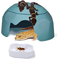 Fischuel Reptile Hides Humidification Cave Help Your Pets Shedding, A Damp Hideout with Natural Rock designto, Suitable…