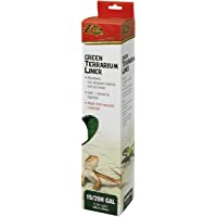 Zilla Reptile Terrarium Floor Liners Green 15/20H/30X Gallon, 11.75" x 23.5"
