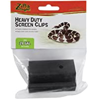 (2 Pack) Zilla Reptile Terrarium Covers Heavy Duty Screen Clips, Small 5-29 Gallons - 2 Clips Each