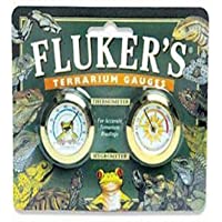 Fluker's Round Thermometer/Hygrometer Combo Pack for Reptiles