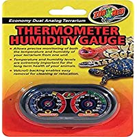 Zoo Med Economy Analog Dual Thermometer and Humidity Gauge, 6 x 4"