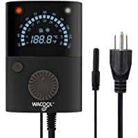 WACOOL Digital Reptile Thermostat Controller, Heating Cooling Temperature Controller 40-112°F for Seedlings, Germination…
