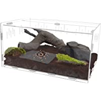 winemana Reptile Terrarium Breeding Tank, Acrylic Large Feeding Tarantula Habitat Box for Small Animals Insect Home…