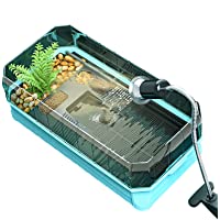Binano Turtle Aquarium Turtle Tank kit Includes Accessories with Water Filter High Anti-Escape Fence and Large Space…