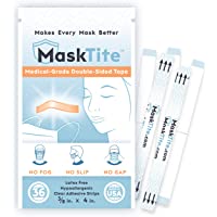 MaskTite – Face Mask Tape, No Fogging Glasses. No Slipping Masks. No Gaps. Made in USA. Gentle, Medical-Grade…