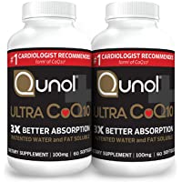 Qunol Ultra CoQ10 100mg 3X Better Absorption Patented Water and Fat Soluble Natural Supplement Form Coenzyme Q10…