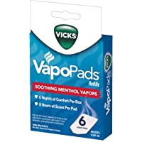 Vicks VapoPads, 6 Count – Soothing Menthol Vapor Pads for Vicks Humidifiers, Vaporizers, Waterless Vaporizers, and Plug…