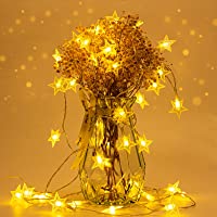 ANJAYLIA 40 LED Star String Lights 20 FT Fairy Christmas Lights Battery Operated for Indoor & Outdoor, Party, Wedding…