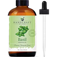 Handcraft Basil Essential Oil - 100 % Pure and Natural - Premium Therapeutic Grade with Premium Glass Dropper - Huge 4…