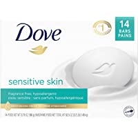 Dove Beauty Bar More Moisturizing Than Bar Soap for Softer Skin, Fragrance-Free, Hypoallergenic Beauty Bar Sensitive…