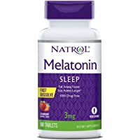 Natrol Melatonin Fast Dissolve Tablets, Helps You Fall Asleep Faster, Stay Asleep Longer, Easy to Take, Dissolves in…