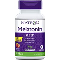 Natrol Melatonin Fast Dissolve Tablets, Helps You Fall Asleep Faster, Stay Asleep Longer, Easy to take, Dissolves in…
