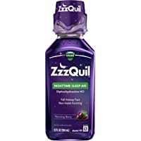 ZzzQuil, Nighttime Sleep Aid Liquid, 50 mg Diphenhydramine HCl, No.1 Sleep-Aid Brand, Warming Berry Flavor, Non-Habit…