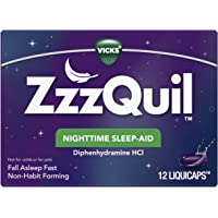 ZzzQuil, Nighttime Sleep Aid LiquiCaps, No.1 Sleep-Aid Brand, Non-Habit Forming, Wake Refreshed, 12 LiquiCaps (Packaging…