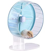 MouseBro Windmill Silent Candy-Color Running Wheel with Height-Adjustable Base and Cage Attachment for Hamsters, Gerbils…