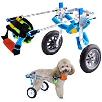 HeoBam Dog Wheelchair for Handicapped Hind Legs Dog,Doggie,Two Wheels Adjustable Dog Wheelchair, cart, 7 Sizes for hind…