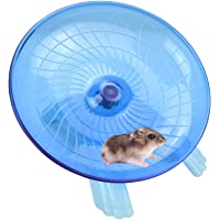 Nanaborn Hamster Wheel Saucer Silent Spinner/Quiet Exercise Flying Runner for Dwarf Hamster/Gerbil Rat/Small Cage (Blue)