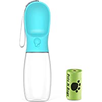 Dog Water Bottle - Dog Water Dispenser for Walking with Dog Waste Bag, Portable Pet Water Bottle for Travel, BPA Free…