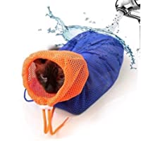 Cat Grooming Bag Puppy Dog Cleaning Polyester Soft Mesh Scratch & Biting Resisted for Bathing Injecting Examining Nail…