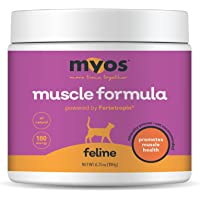 MYOS Feline Muscle Formula for Cats – All Natural Cat Muscle Loss Supplement – Powered by Fortetropin for Cats – Cat…
