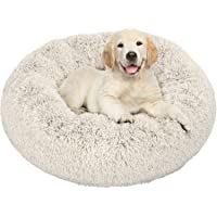 Active Pets Plush Calming Dog Bed, Donut Dog Bed for Small Dogs, Medium & Large, Anti Anxiety Dog Bed, Soft Fuzzy…