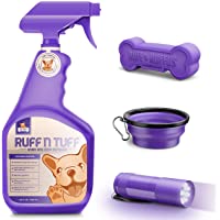 32 Oz Professional-Strength Enzyme Pet Stain Remover & Odor Eliminator Lavender Scent + FREE UV Blacklight Urine…