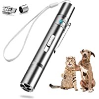 Pet Red Laser Pointer Cat Toys, Indoor and Outdoor Puppy Kitten Toys, Rechargeable USB Handheld Dog Toys…
