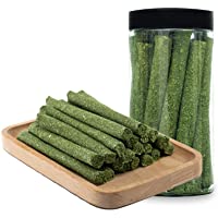 20PCS Natural Timothy Hay Sticks, Timothy Grass Molar Stick Chew Toys for Rabbits, Chinchillas, Guinea Pigs, Hamsters…