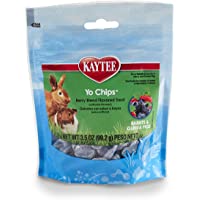 Kaytee Mixed Berry Flavor Yogurt Chips For Rabbit And Guinea Pig, 3.5-Oz Bag