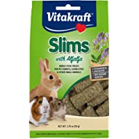 Vitakraft Slims with Alfalfa Rabbit, Guinea Pig & Small Animal Nibble Stick Treat, 1.76 oz