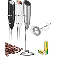 SIMPLETaste Milk Frother Handheld Battery Operated Electric Foam Maker, Drink Mixer with Stainless Steel Whisk and Stand…