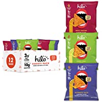 Hilo Life Low Carb Keto Friendly Tortilla Chip Snack Bags, Bold Variety Pack, 12 Count